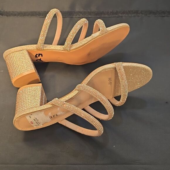 BRAND NEW SMARTY MULTI JEWEL STRAP WOMEN"S BLOCK HEEL SANDAL - Picture 10 of 15